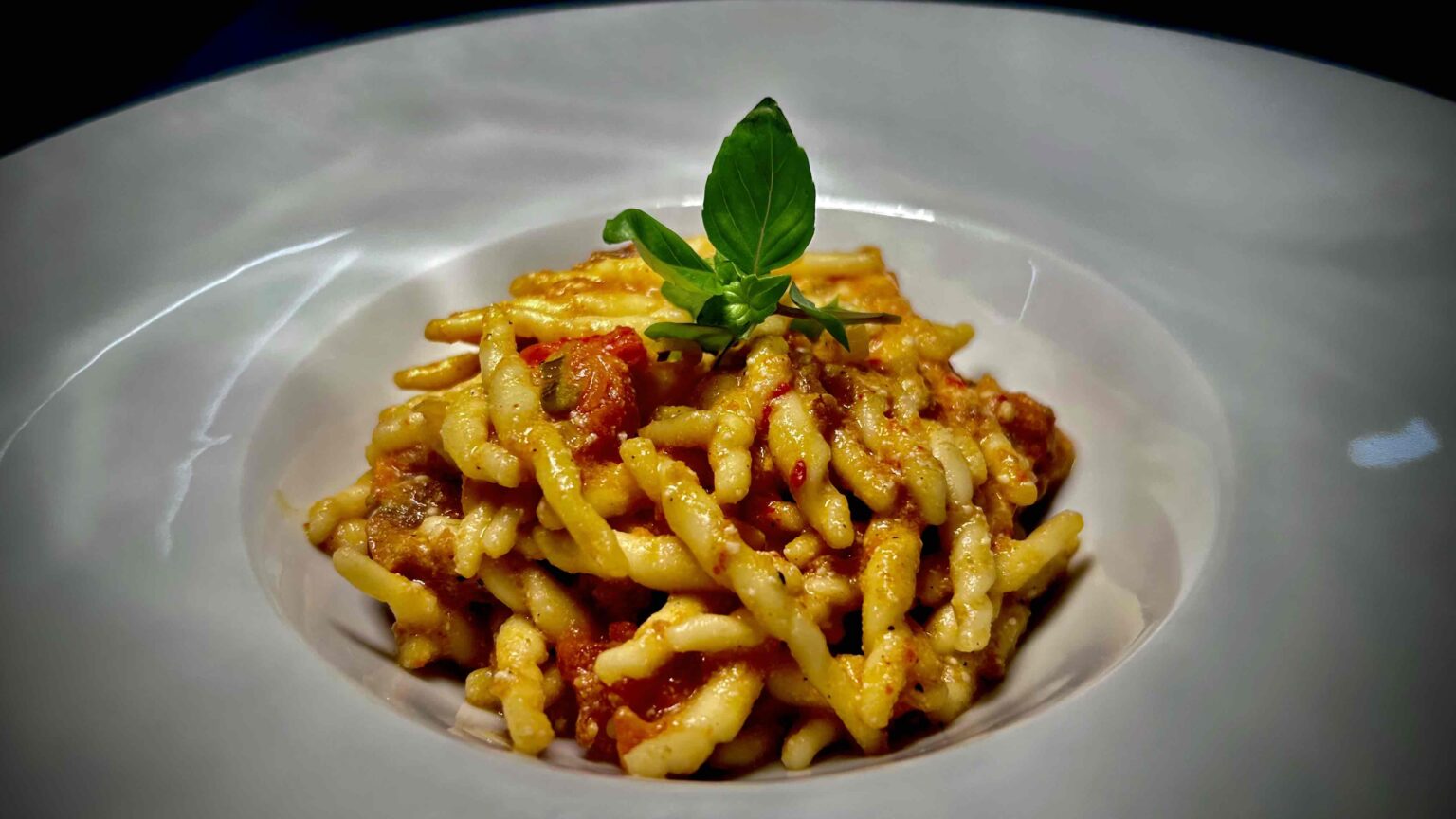 Cavatelli sauce Nduja, tomate cerises et ricotta
